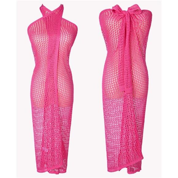 Women'  Beach Pareos Sarong Sheer Swimsuit Cover Ups Swimwear Bikini Wrap - Picture 3 of 6